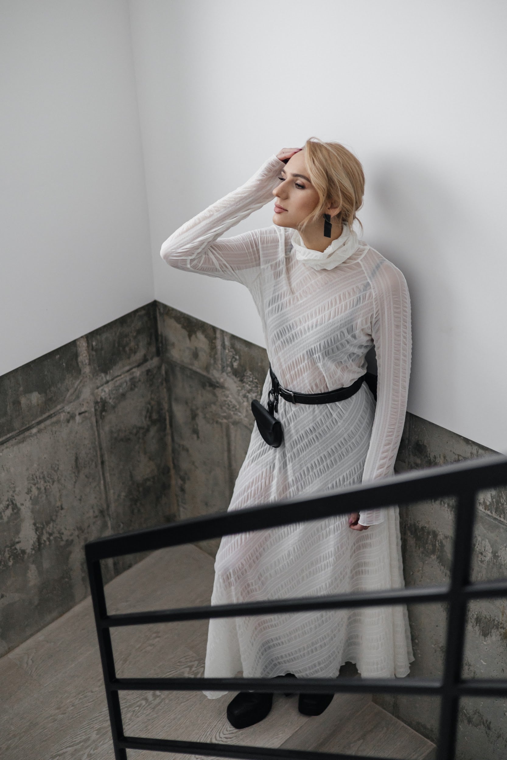 Amor maxi sheer Italian dress in white - STRH